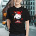 Cute Dripping Baseball Lover Valentines Day Boys Kids Graphic Youth