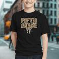 Fierce Leopard Bow 5th Grade Back to School Youth T-shirt