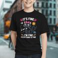Frazzled Cat Everything is Fine Back to School Youth T-Shirt