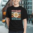 Groovy Floral Vibes for 4th Grade Back to School Youth T-Shirt Groovy Floral Vibes for 4th Grade Back to School Youth T-Shirt