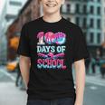 Happy 100 Days Of School Game Day Baseball Ice Cream Drip Graphic Youth