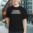 Vibrant Rainbow School Secretary Back to School Youth T-Shirt Vibrant Rainbow School Secretary Back to School Youth T-Shirt