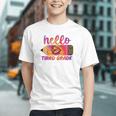 Hello Third Grade Back To School Pencil Tie Dye 3rd Grade Performance Graphic Youth Hello Third Grade Back To School Pencil Tie Dye 3rd Grade Performance Graphic Youth
