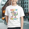 Roaring into Kindergarten! T-Rex Back to School Youth T-shirt