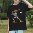 Baseball Skeleton Spooky Boys Halloween Baseball Player Graphic Youth