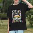 Groovy Messy Bun 5th Grade Back to School Youth T-Shirt Groovy Messy Bun 5th Grade Back to School Youth T-Shirt