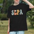 Groovy SLPA Vibes: Fun Back to School Youth T-shirt