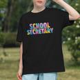 Vibrant Rainbow School Secretary Back to School Youth T-Shirt Vibrant Rainbow School Secretary Back to School Youth T-Shirt