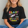 Blast Off Into First Grade Back To School Kids Rocket Space Graphic Youth Blast Off Into First Grade Back To School Kids Rocket Space Graphic Youth