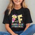 F Is For Fourth Grade Back To School Pencil Bow 4th Grade Graphic Youth F Is For Fourth Grade Back To School Pencil Bow 4th Grade Graphic Youth