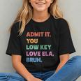 Low Key Loving ELA Bruh! Funny Back to School Youth T-Shirt