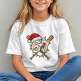 67 Baseball Xmas Lights Santa Hat Holiday Graphic Youth
