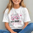Cute 6th Grade Vibes Cat Kitten Lover Back To School Girls Graphic Youth
