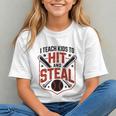 I Teach Kids To Hit And Steal Baseball Softball Coach Premium Tri-Blend Graphic Youth I Teach Kids To Hit And Steal Baseball Softball Coach Premium Tri-Blend Graphic Youth