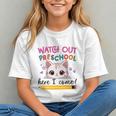 Watch Out Preschool Here I Come Girls Back To School Performance Graphic Youth Watch Out Preschool Here I Come Girls Back To School Performance Graphic Youth