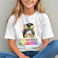 Women's Little Miss Preschool Messy Bun Tie Dye Back To School Girls Graphic Youth