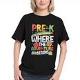 Adventure Awaits in Pre-K! Back to School Youth T-Shirt Adventure Awaits in Pre-K! Back to School Youth T-Shirt