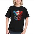 American Baseball Drip Graffiti Ball And Bat Graphic Youth