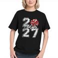 Class Of 2027 Cheer Red Senior 2027 Back To School Graphic Youth