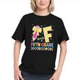 F Is For Fifth Grade Back To School Pencil Bow 5th Grade Kid Graphic Youth