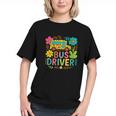 Groovy Boho Leopard Bus Driver Back to School Youth T-Shirt