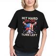 Hit Hard Run Fast Turn Left Baseball Cream Drip Crossed Bats Graphic Youth