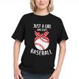 Just A Girl Who Loves Baseball Cute Retro Baseball Lover Graphic Youth Just A Girl Who Loves Baseball Cute Retro Baseball Lover Graphic Youth