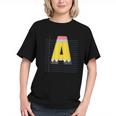 Letter A Pencil Sketch Back to School Youth T-Shirt Letter A Pencil Sketch Back to School Youth T-Shirt