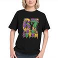 Mardi Gras Six Seven Baseball Drip Number 6 7 Meme Graphic Youth Mardi Gras Six Seven Baseball Drip Number 6 7 Meme Graphic Youth
