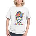 4th Grade Vibes Messy Bun Back to School Youth T-Shirt 4th Grade Vibes Messy Bun Back to School Youth T-Shirt