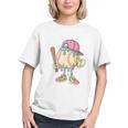 Cute Baseball Ice Cream Drip For Girls & Boys 2 Sides Graphic Youth Cute Baseball Ice Cream Drip For Girls & Boys 2 Sides Graphic Youth