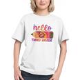 Hello Third Grade Back To School Pencil Tie Dye 3rd Grade Performance Graphic Youth Hello Third Grade Back To School Pencil Tie Dye 3rd Grade Performance Graphic Youth