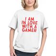 I Am In Love With A Gamer Cute Valentines Day Gamer Couple Raglan Baseball Tee Graphic Youth
