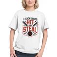 I Teach Kids To Hit And Steal Baseball Softball Coach Premium Tri-Blend Graphic Youth I Teach Kids To Hit And Steal Baseball Softball Coach Premium Tri-Blend Graphic Youth