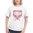 Valentines Baseball Boys Ice Cream Drip Heart Youth Kids Graphic Youth