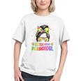 Women's Little Miss Preschool Messy Bun Tie Dye Back To School Girls Graphic Youth