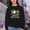 100 Days Of School Baseball Camo Art For Boys Kids Students Youth Crewneck Sweatshirt