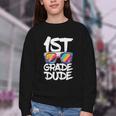 1st Grade Dude Shirt Back To School First Grade Boy Girl Youth Crewneck Sweatshirt