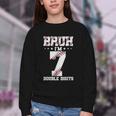 7th Birthday Baseball Bruh I'm 7 Double Digits 7 Years Old Youth Crewneck Sweatshirt 7th Birthday Baseball Bruh I'm 7 Double Digits 7 Years Old Youth Crewneck Sweatshirt