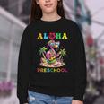 Aloha Preschool Flamingo Hawaii Back To School Kids Girl Youth Crewneck Sweatshirt Aloha Preschool Flamingo Hawaii Back To School Kids Girl Youth Crewneck Sweatshirt