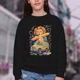Back To School Lion School Bus 100 Days Of School Youth Crewneck Sweatshirt