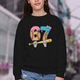 Baseball 67 Ice Cream Drip Skeleton Six Seven Boys Meme Youth Crewneck Sweatshirt