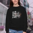 Baseball Catcher Waiting For You At Home Player Quote Youth Crewneck Sweatshirt