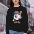 Baseball Drip Boys Ice Cream Youth Youth Crewneck Sweatshirt