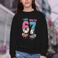 Baseball Ice Cream I Was 6 Now I'm 7 67 Birthday Boy Youth Crewneck Sweatshirt Baseball Ice Cream I Was 6 Now I'm 7 67 Birthday Boy Youth Crewneck Sweatshirt