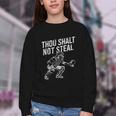 Baseball Player Catcher Thou Shalt Not Steal Coach Baseball Youth Crewneck Sweatshirt Baseball Player Catcher Thou Shalt Not Steal Coach Baseball Youth Crewneck Sweatshirt
