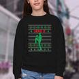 Baseball Player Christmas Pajama Send It Xmas PJs Boys Youth Crewneck Sweatshirt