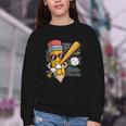 Baseball Player Pencil Back To School Cute Sport Students Youth Crewneck Sweatshirt Baseball Player Pencil Back To School Cute Sport Students Youth Crewneck Sweatshirt