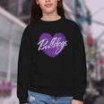 Bulldogs Heart Back To School Spirit P Youth Crewneck Sweatshirt