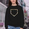 Camo Home Plate Camouflage Baseball Batter Youth Boys Youth Crewneck Sweatshirt